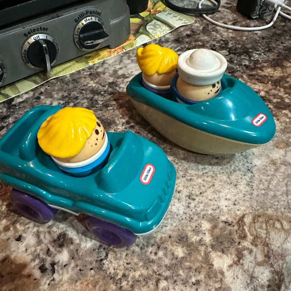2 vintage little tikes car and boat